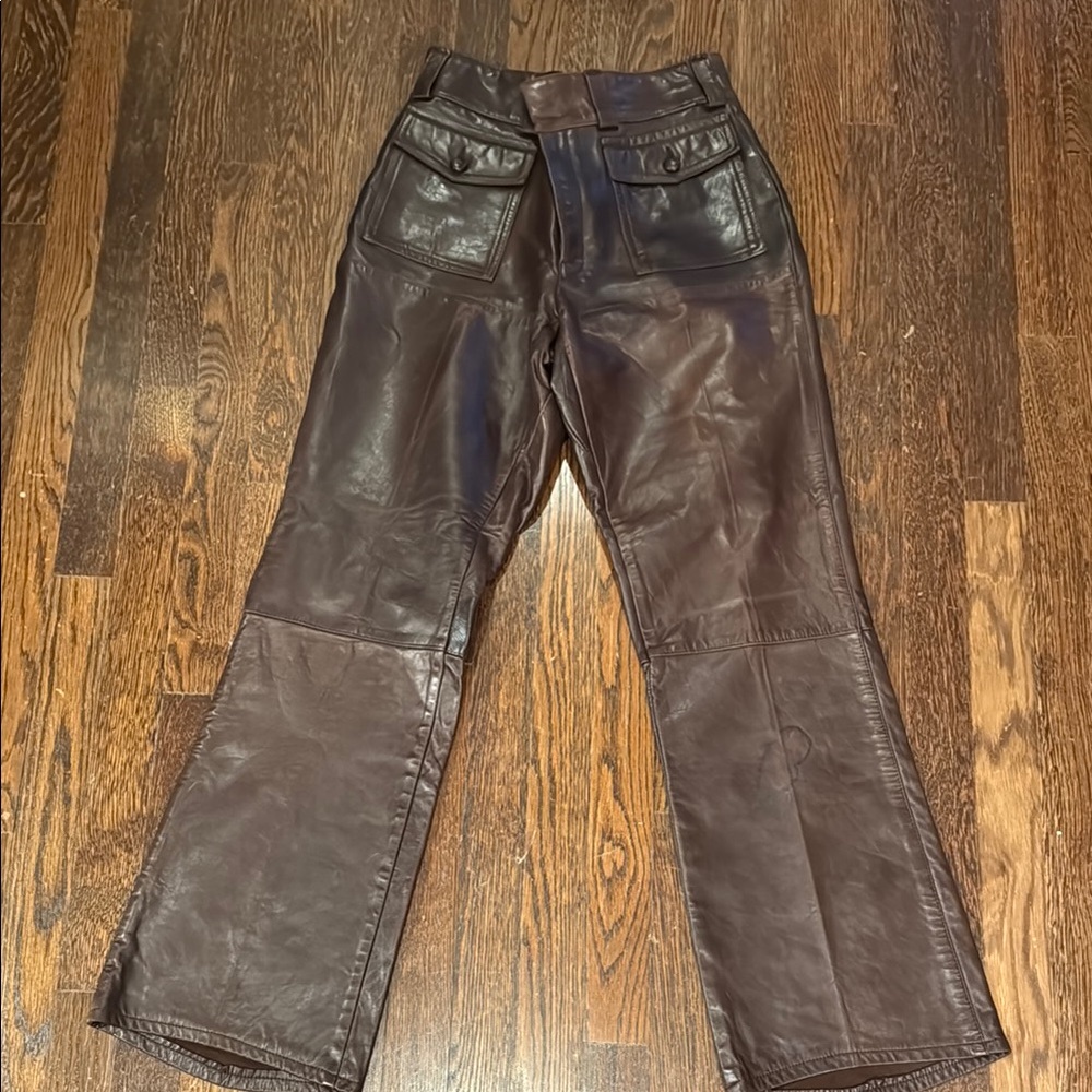 Vintage 60’s/70’s Incredible Brown Leather Pants! Please read details carefully
